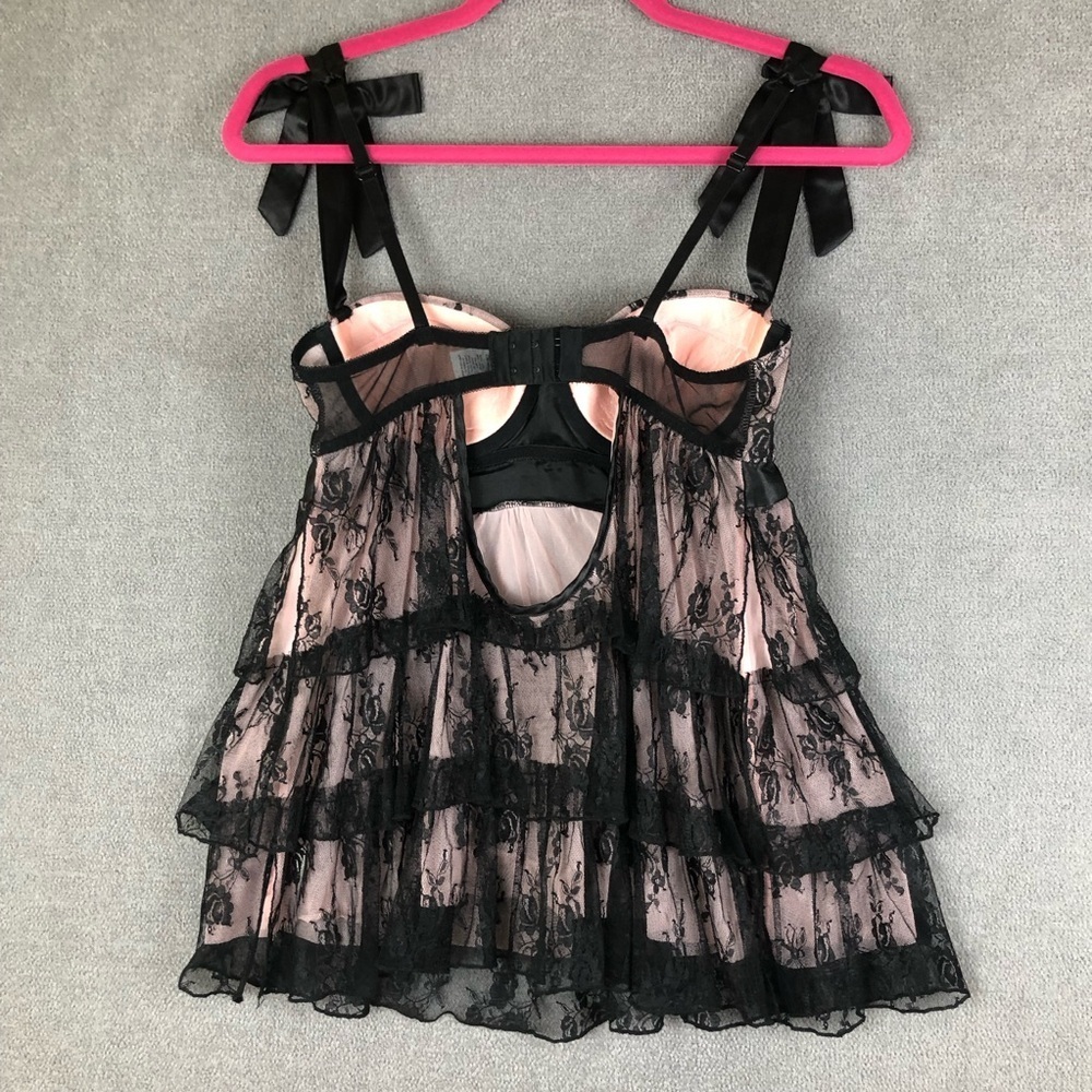 Fredericks of Hollywood Y2K Lingerie top/Dress babydoll lace fairy coquette - Picture 2 of 12